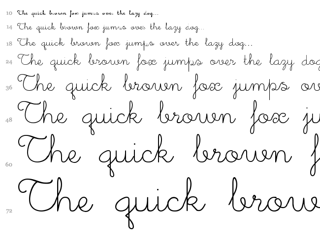 Little Days + Little Daisy font waterfall